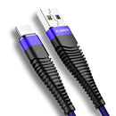 FLOVEME Hi-Tensile Type C Cable Braided Charging Data Cable 1M For Oneplus 5T Xiaomi Mix 2S Mi A1 S9
