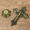 10" Antique Jesus INRI Catholic Altar Standing Religious Crucifix Cross Decorations with Base
