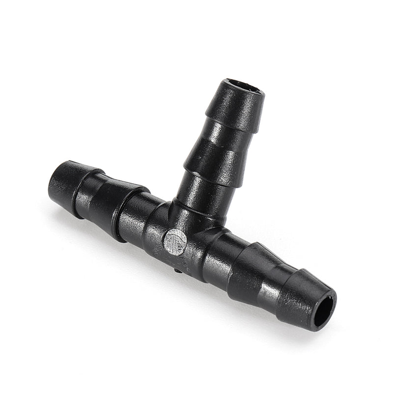 50pcs Sprinkler Irrigation 4/7mm Tee Pipe Barb Hose Fitting Joiner Garden Agricultural Drip System Tools