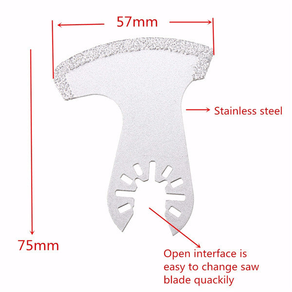 57mm Horseshoe Hook Diamond Saw Blade Carbide Oscillating Multitool Saw Blade
