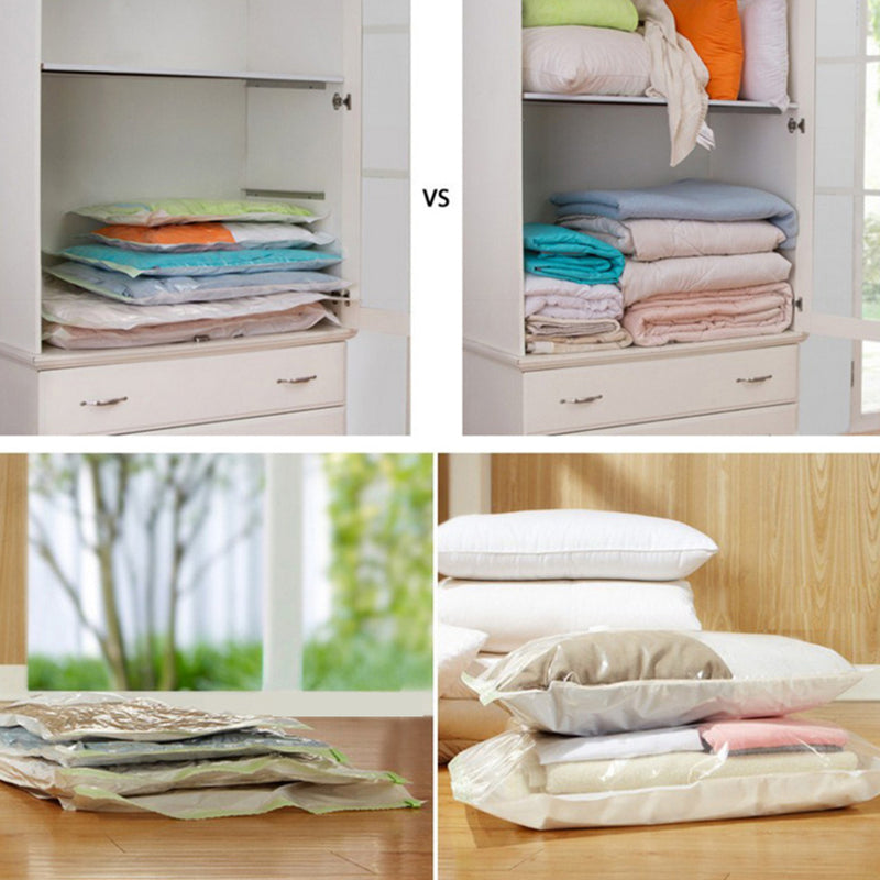 3D Large Vacuum Bag Clothes Storage Bags Compressed Organizer Space Saver Dust-Proof