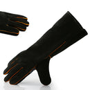 2Pcs Heavy Duty Wood Burner Welding Gloves Heat Resistant PU Leather Stoves Barbecue Work Gloves