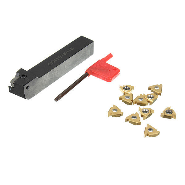SER1616H16 Turning Tool Boring Holder with 10pcs 16ER AG60 Inserts