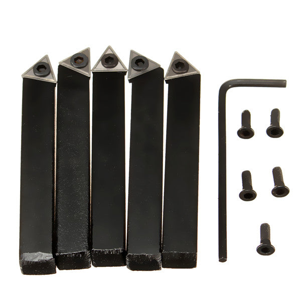 5pcs 5/16 Inch Shank TCMT0902 Lathe Indexable Carbide Inserts and Turning Tool Holders