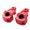 Pair 7/8inch 22mm HandleBar Fat Bar Mount Clamps Riser CNC Dirt Bike Motorcycle