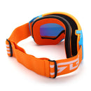 Motorcycle Racing Anti Fog Goggles Dual Lens Outdooors Snowboard Ski Snowboard Dumb Orange Frame