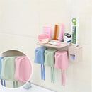 Bakeey Wall-mounted Toothbrush Holders Rack Automatic Toothpaste Dispenser Wash-Rinse Set