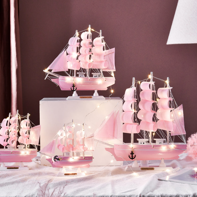 20/24/30CM Ship Model Classical Wooden Sailing Boats Scale Decoration Wood Kits