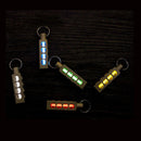 Copper Brass Square Keychain Flashlight With 3x22.5mm Tritium Vials