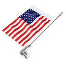 Motorcycle American Flag Pole Luggage Rack For Honda GoldWing GL1800
