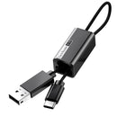Baseus 2 in 1 TF Micro SD Card Reader OTG Adapter Type C Charging Data Cable for Smart Phone Tablet