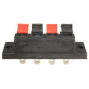 4 - Way AMP Stereo Speaker Terminal Strip Push Release Connector Block