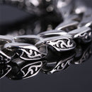 Men's Stainless Steel Polished Silver Heavy Huge Curb Link Chain Bracelet Bangle