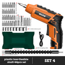 HILDA 4.2V Cordless Electric Screwdriver Lithium Battery Screwdriver with Twistable Handle