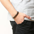 Simple Style Black Magnet Stone Chain Tiger's Eye Beads Health Care Bracelet for Men Women