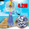 ZANLURE 14ft 4.2m Upgrade Hand Cast Fishing Net Colorful Bait Strong Nylon Line Full Spread