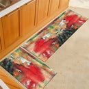 2pcs Kitchen Floor Carpet Non-Slip Area Rug Living Room Washable Door Mat Set