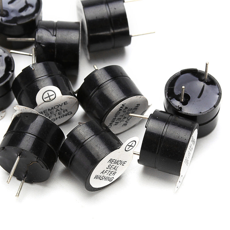 50pcs 12V Active Buzzer Electromagnetic SOT Plastic Sealed Tube Long Sound 12mmx9.5mm