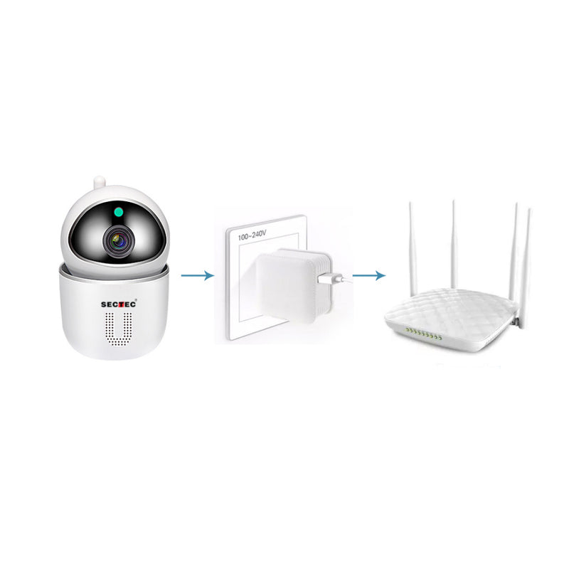 SECTEC 891 HD 1080P Wireless PTZ Camera H.264 Night Version M-otion Detection Home WIFI Camera  Baby Monitors