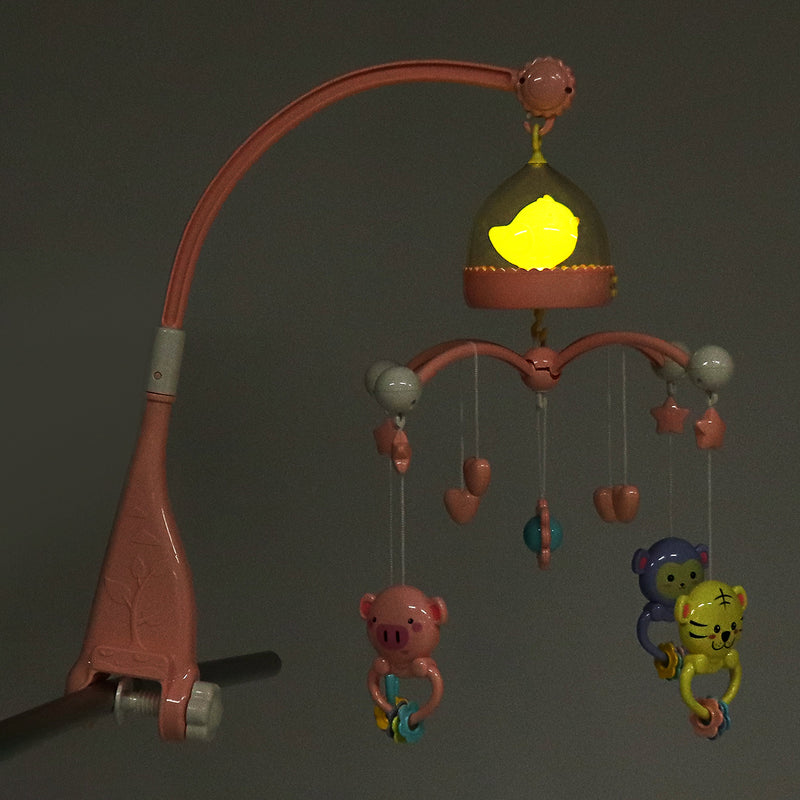 Baby Crib Mobile Bed Bell Hanging Holder Music Box Arch Night Light Newborn Toys