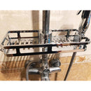 Bathroom Pole Drain Shelf Shower Storage Rack Organizer Tray Holder Shower Pole Fixing Storage