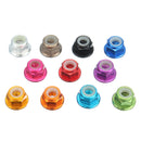 Suleve M3AN7 10Pcs M3 Flange Nylon Nut Self-locking Nut Multi-color Aluminum Alloy