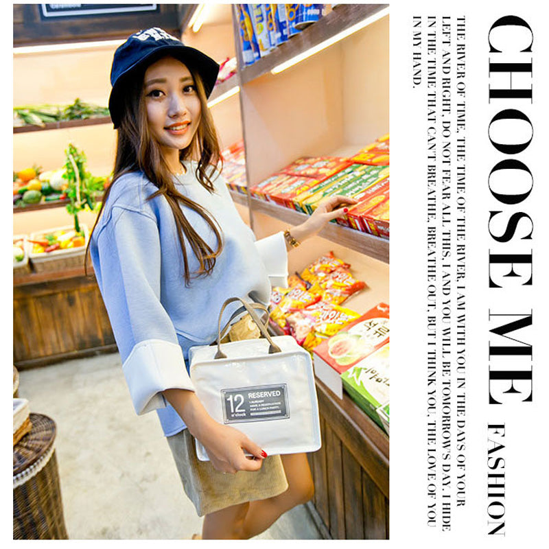 Waterproof Makeup Bag Portable PVC Lunch Bag Tote Bags Food Picnic Insulation Cooler Outdoor Ice Bag