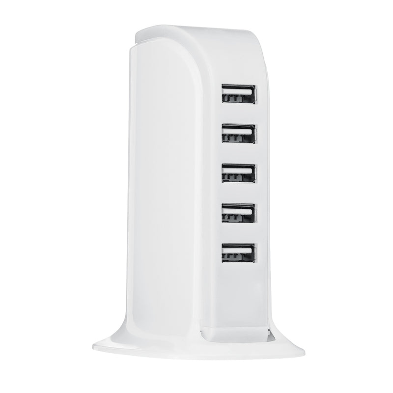 5 Port 4A USB Desktop Charger Quick Charging Station ABS Stand Charger