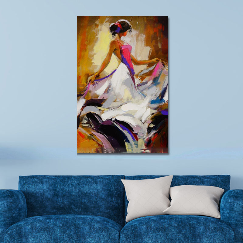 Hand Painted Oil Paintings Abstract People Modern Stretched Canvas Wall Art For Home Decoration