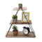 3 Layers Wooden Retro Storage Racks Iron Hanging Wall Triangle House Shelf Bookshelf Decorations Display Stand Shelves for Office Home Living Room Bedroom