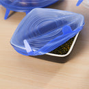 6Pcs Stretch Silicone Kitchen Food Bowl Container Cover Storage Wraps Seals Reusable Lids