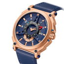 RUIMAS 565 Sport Men Watch 3ATM Waterproof Date Display Leather Strap Quartz Watch