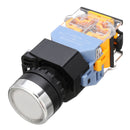 Excellway 22mm NO+NC Momentary Panel Mount DPST Control Push Button Switch AC220V