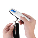 DIGOO DG-LS01 Digital Hanging Luggage Scale LCD Backlight Screen Display Steel Hook with Built-in Tape Measure