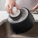 Jordan&Judy Steel Wool/Fiber Pot Cleaning Brush Detachable Kitchen Dish Cleaner Oil Remover w/ PP Round Handle Brush Head Replacement from Xiaomi Youpin