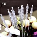 5Pcs 175mm Stainless Steel Straight Straws Cleaner Cleaning Brushes