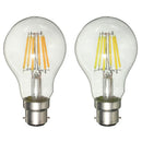 Dimmable B22 A60 6W Pure White Warm White COB Filament Edison Retro Light Lamp Bulb AC220V
