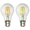 Dimmable B22 A60 6W Pure White Warm White COB Filament Edison Retro Light Lamp Bulb AC220V