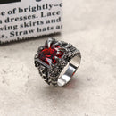 Cool Punk Dragon Claw Zircon Ring Stainless Steel High Polished Ring Halloween Jewelry