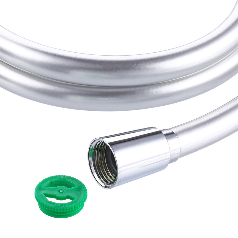 1.5m 1/2" PVC Handheld Shower Head Hose Thickened Flexible Extension Pipe 360 Rotatable Connector