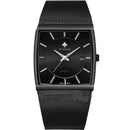 WWOOR 8831 Square Dial Luminous Display Men Wrist Watch Mesh Steel Calendar Quartz Watch