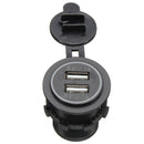 Car Vehicle Dual USB Power Charger Sockets Waterproof  5V 2.1A 2.1A