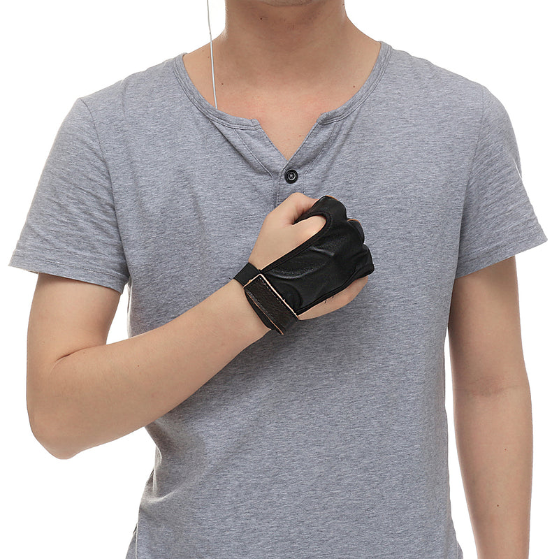 1Pcs Archery Finger Protect Glove 3 Finger Pull Bow Leather Shooting Glove  for Archery Hunting Shooting