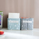 Home cotton linen storage basket Desktop Organizer dressing table cosmetic storage box Desk stationery storage basket