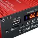 G8 12V HIFI Car Audio Stereo Power Amplifier bluetooth FM Radio 2CH 200W Support FM AUX SD U disk
