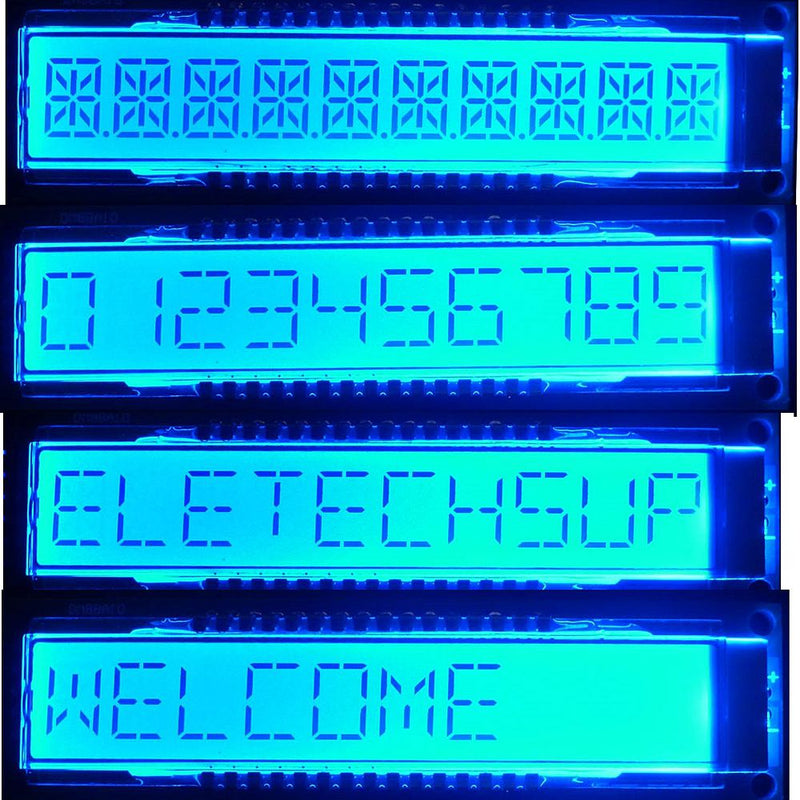 DM8BA10 10-Bit 16-Segment LCD Display Panel LED Module DC 5V TM1622 Chip TM1622 Compatible with HT1622