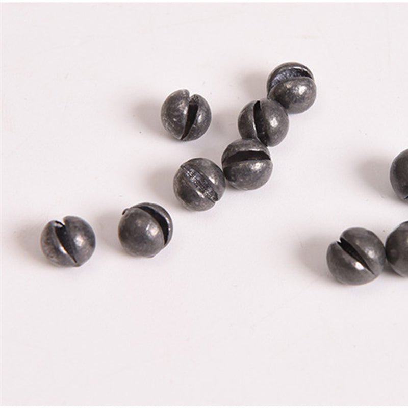 LEO 40g 4 Sizes 0.6g, 1g, 1.5g, 1.8g Lead Sinkers Plastic Box Water Droplets Sinking Fishing Tool