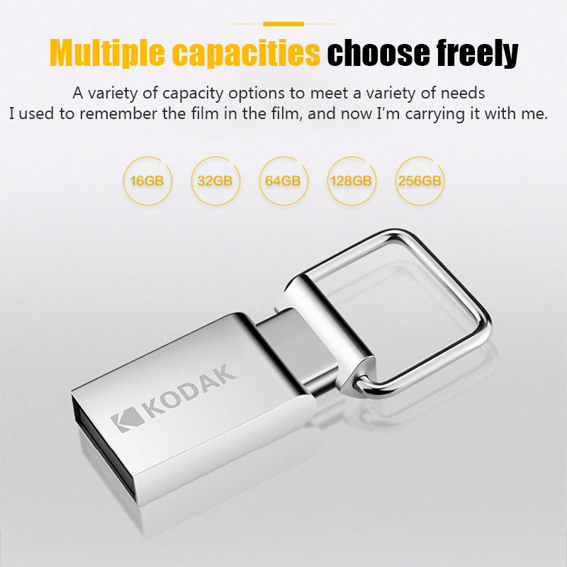 KODAK USB Flash Drive U Disk Memory Portable USB Stick Waterproof Mini Memory Stick Car Pen Drive Flashdisk USB2.0 Drive