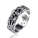 Punk Biker Skull Finger Ring Titanium Steel Men Women Couple Size 8-11 Jewelry