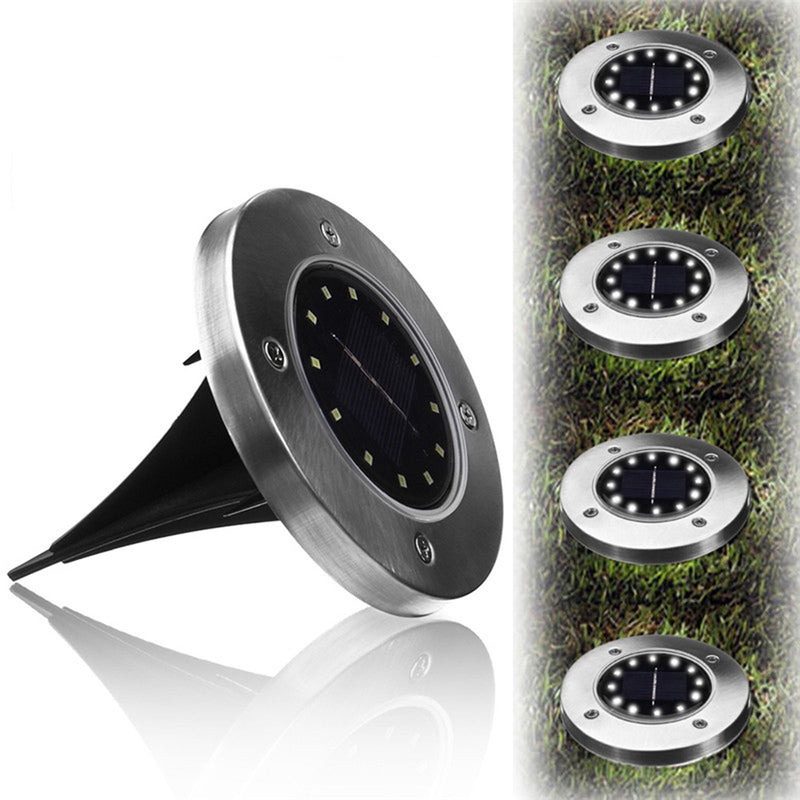 Solar Powered 12 LED Buried Light Under Ground Lamp Outdoor Path Garden Decor